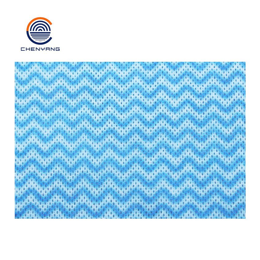 blue wave pattern nonwoven cloth